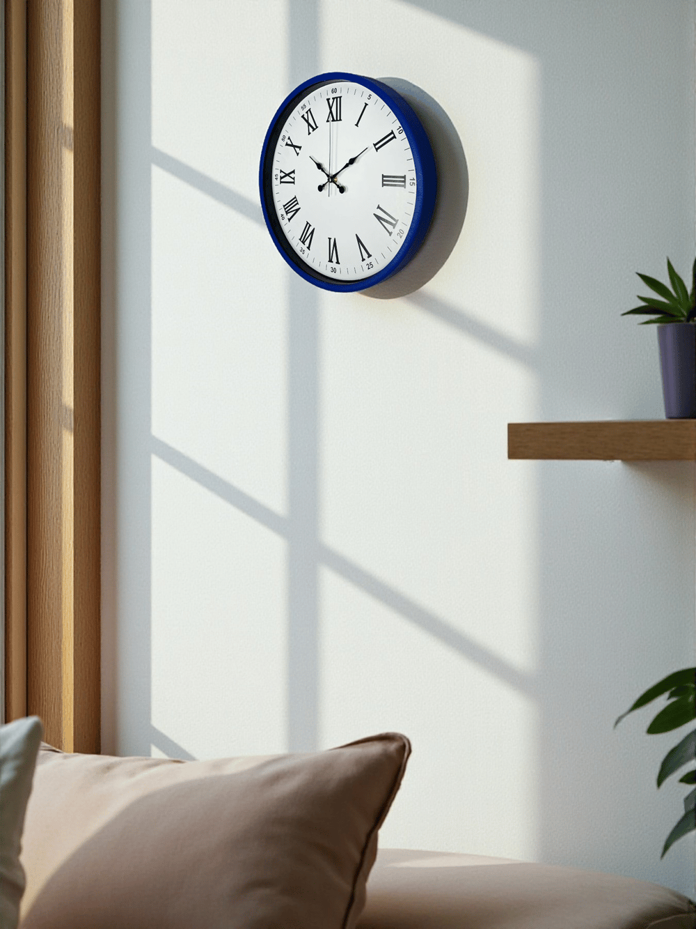 36 Cm Lacivert Roma Rakamlı Duvar Saati