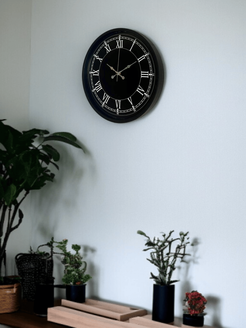 36 Cm Modern Siyah Duvar Saati