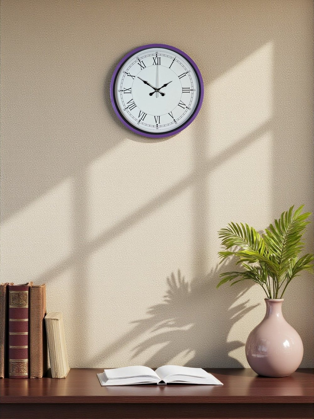 36 Cm Mor Roma Rakamlı Duvar Saati