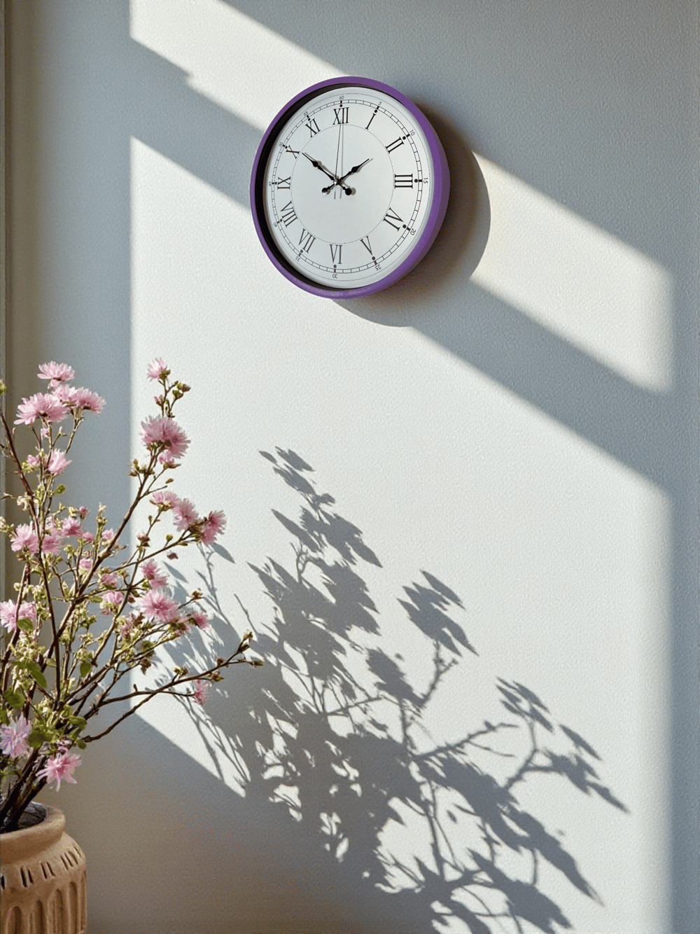 36 Cm Mor Roma Rakamlı Duvar Saati