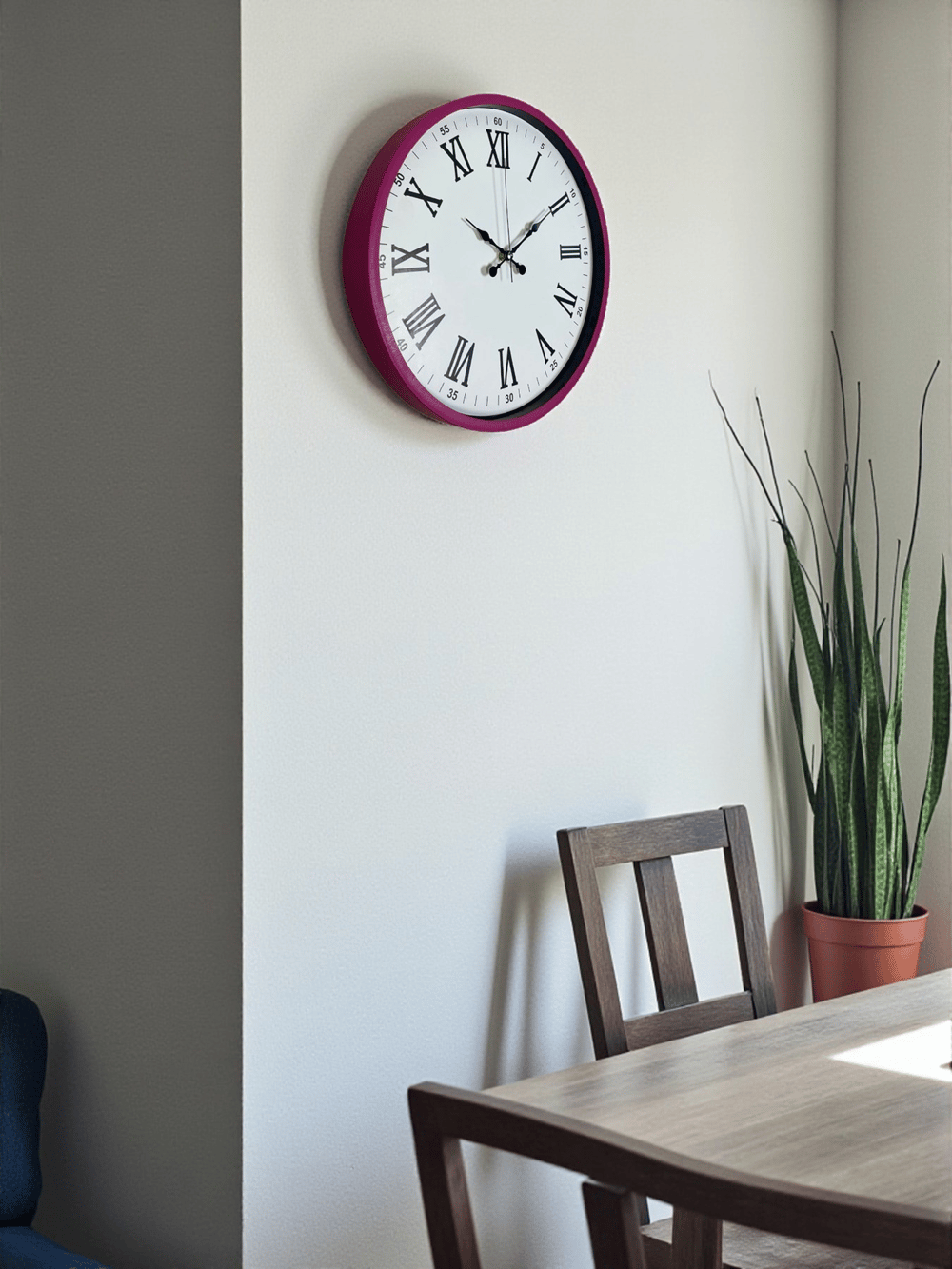 36 Cm Pembe Roma Rakamlı Duvar Saati