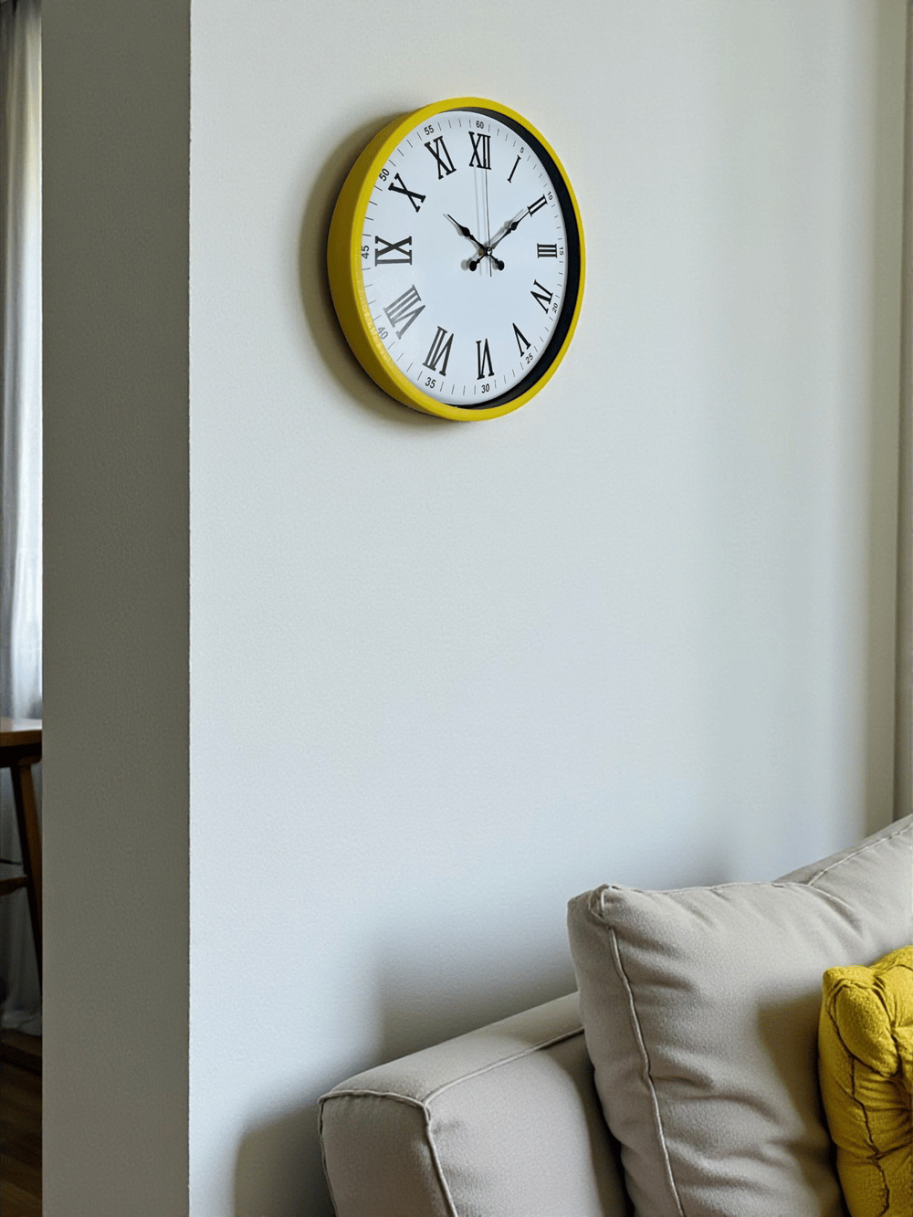 36 Cm Sarı Roma Rakamlı Duvar Saati