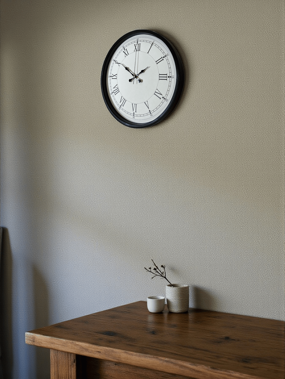 36 Cm Siyah Asil Roma Rakamlı Duvar Saati