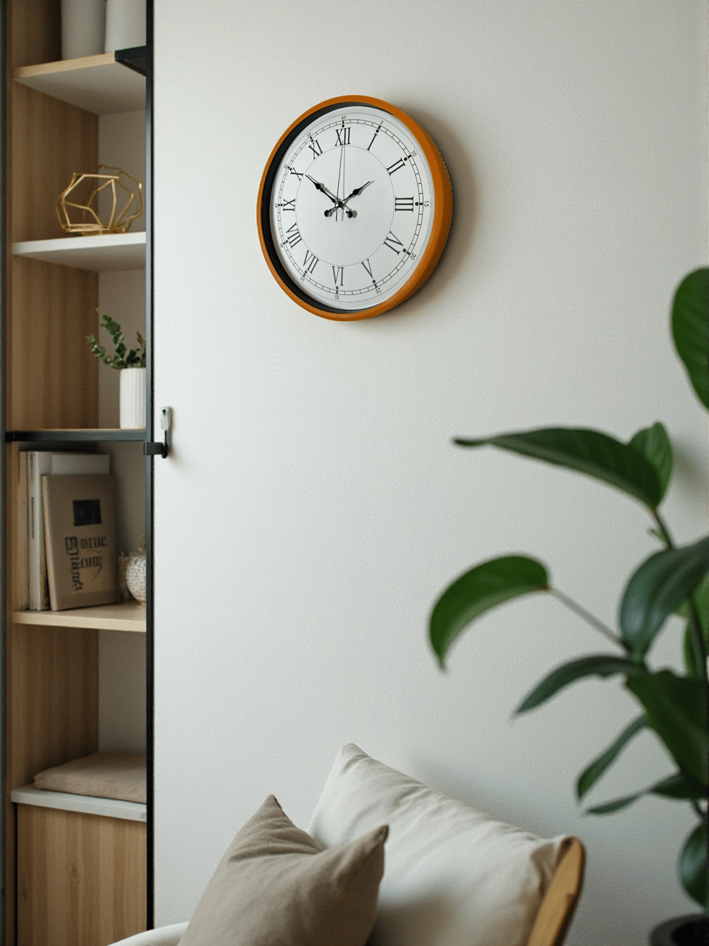 36 Cm Standart Turuncu Duvar Saati