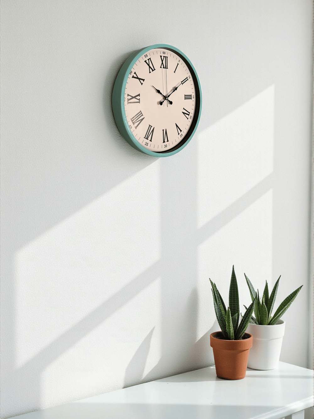 36 Cm Turkuaz Roma Rakamlı Duvar Saati