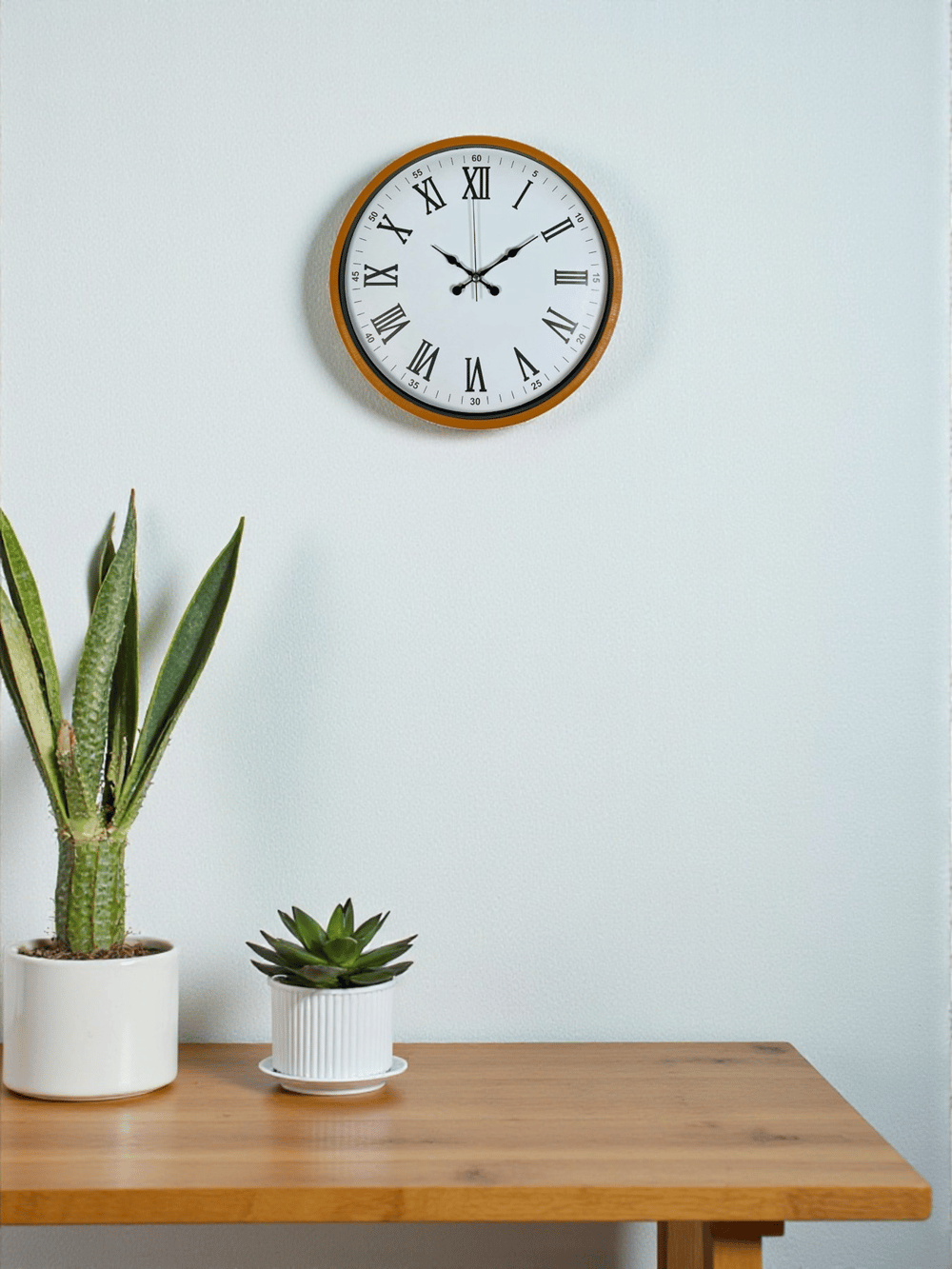 36 Cm Turuncu Roma Rakamlı Duvar Saati