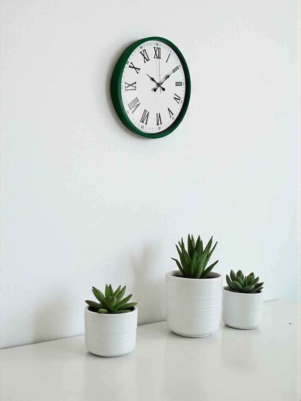 36 Cm Yeşil Roma Rakamlı Duvar Saati
