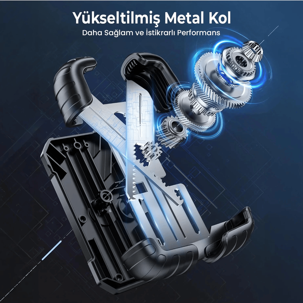 360° Derece Ayarlanabilen Gidon Bağlantılı Bisiklet Motosiklet İçin Abs 4-7.8″ İnç Telefon Tutucu
