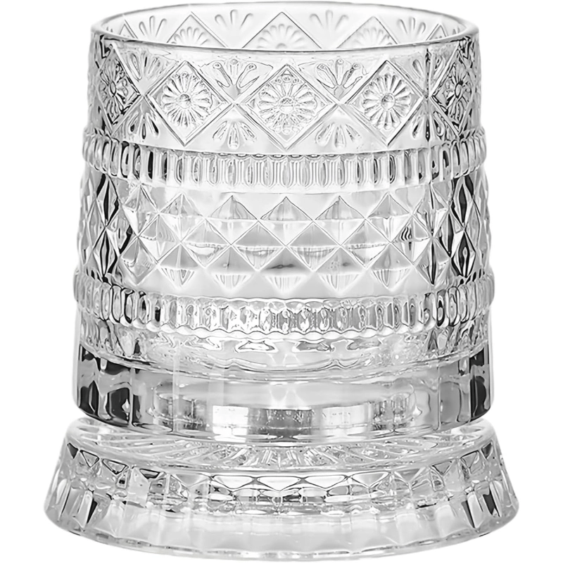 360 Derece Dönen Bardak - 280 ml - Kristal Cam