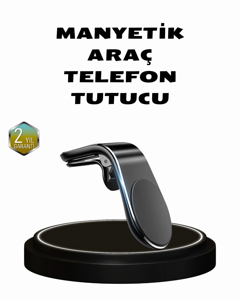360° Dönebilen Manyetik Araç Telefon Tutucu Sarsıntısız ve Şık Tasarımlı