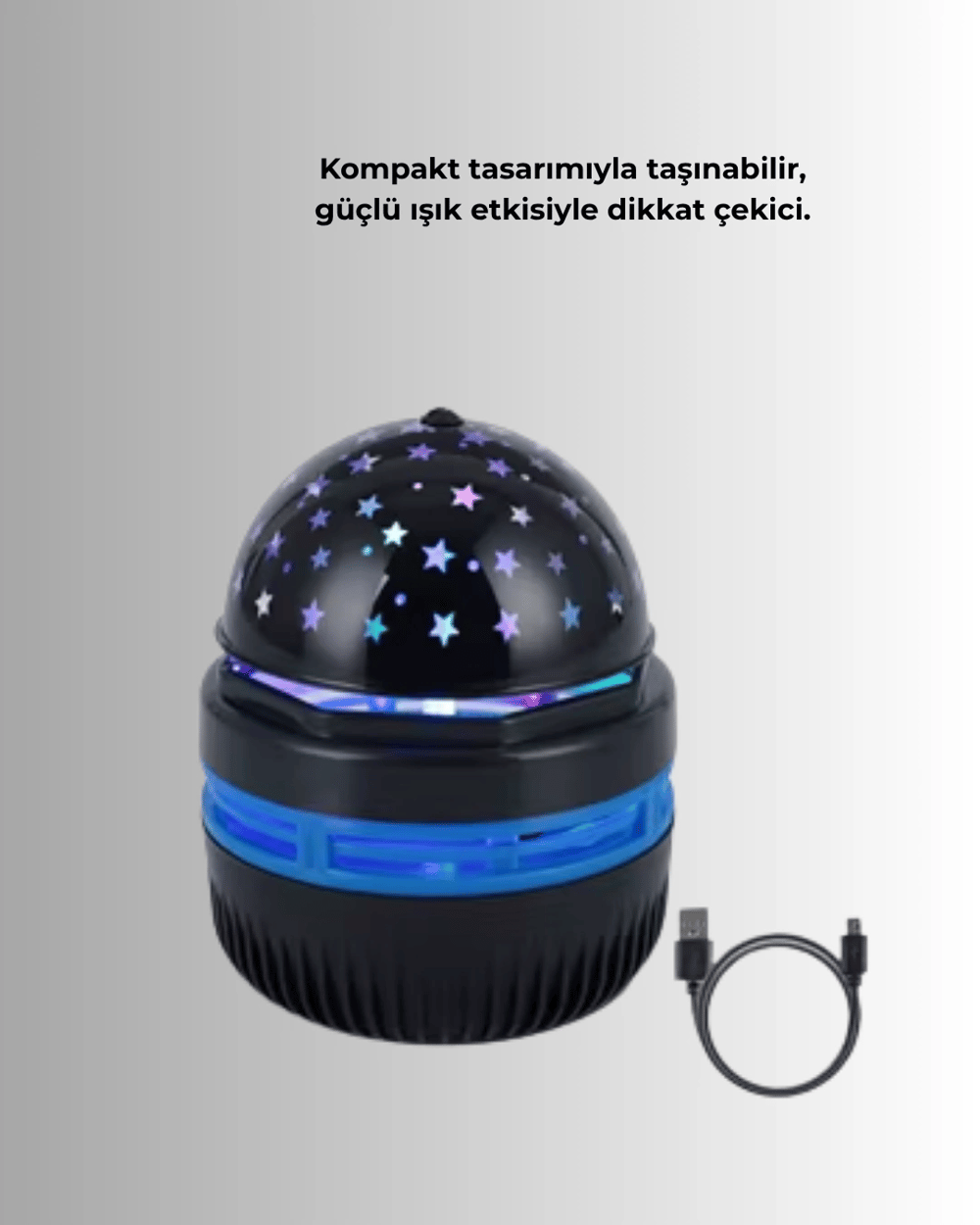 360° Dönen Galaxy Projektörlü Gece Lambası – Star Master Yıldızlı Gökyüzü Efekti