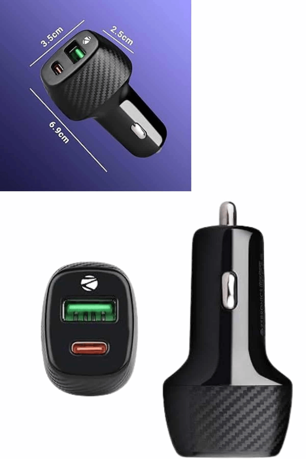 38W USB Type-C Girişli Oto Çakmaklık Araç İçi Hızlı Şarj Çakmaklık Şarj Aleti