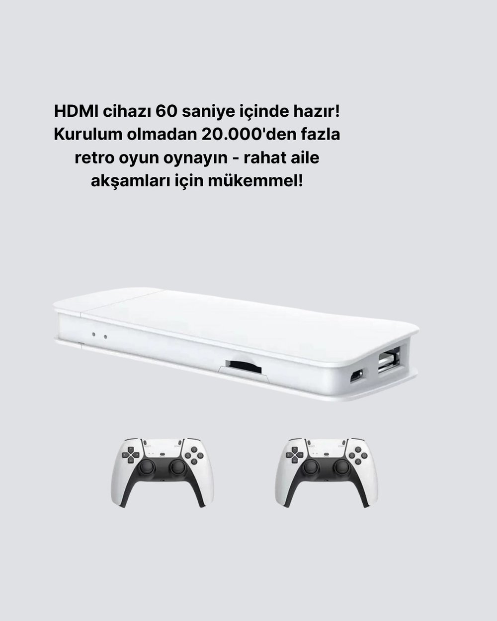 3D ve 4K Görüntü Kaliteli Çok Oyunculu Retro Oyun Konsolu