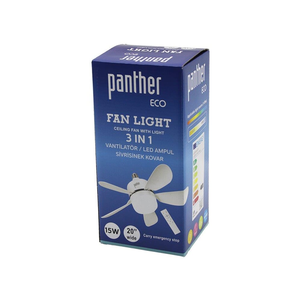 3İN1 VANTİLATÖR - LED AMPUL - SİVRİSİNEK KOVAR KUMANDALI 20 İNÇ 15W 3-KADEME HIZ 18X52CM BRKT-137252 (3936)