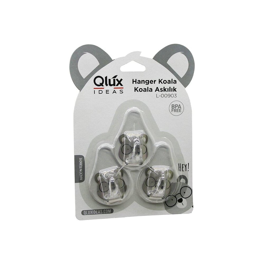 3PCS KOALA ASKI ŞEFFAF ASKI YAPIŞKANLI MONTAJ (3936)