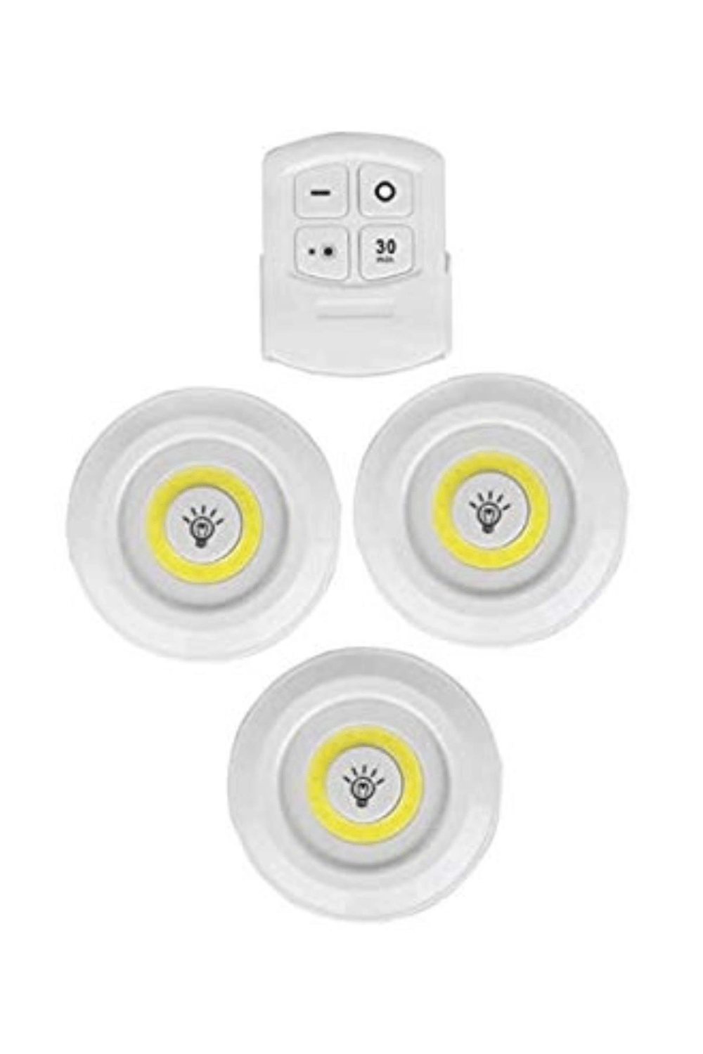 3lü Uzaktan Kumandalı Yapışkanlı Kablosuz Led Spot Lambalar Bx40
