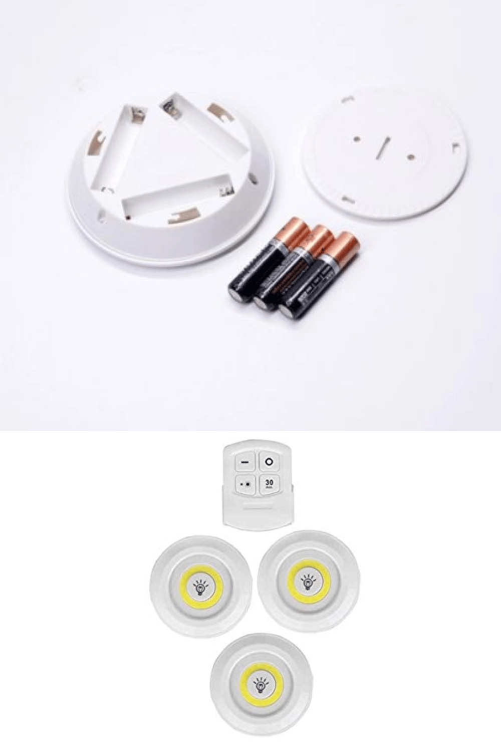 3lü Uzaktan Kumandalı Yapışkanlı Kablosuz Led Spot Lambalar Bx40