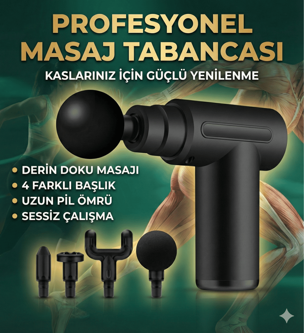 4 Başlıklı 6 Kademeli Titreşimli Şarjlı Mini Masaj Aleti