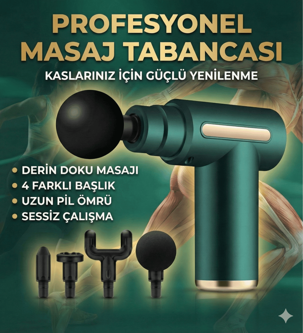 4 Başlıklı 6 Kademeli Titreşimli Şarjlı Mini Masaj Aleti