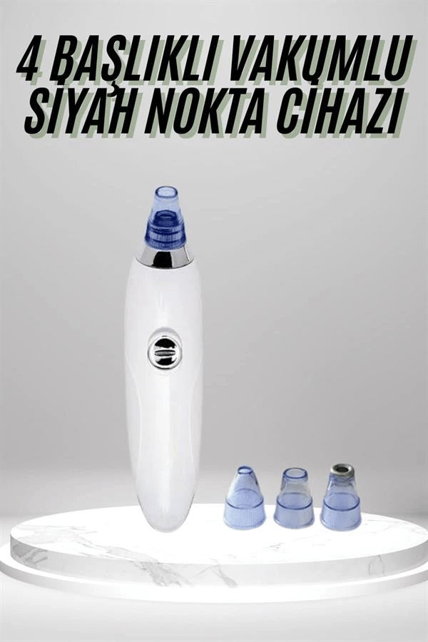 4 Başlıklı Pilli Vakumlu Siyah Nokta Temizleyici Akne Ve Sivilce Önleyici