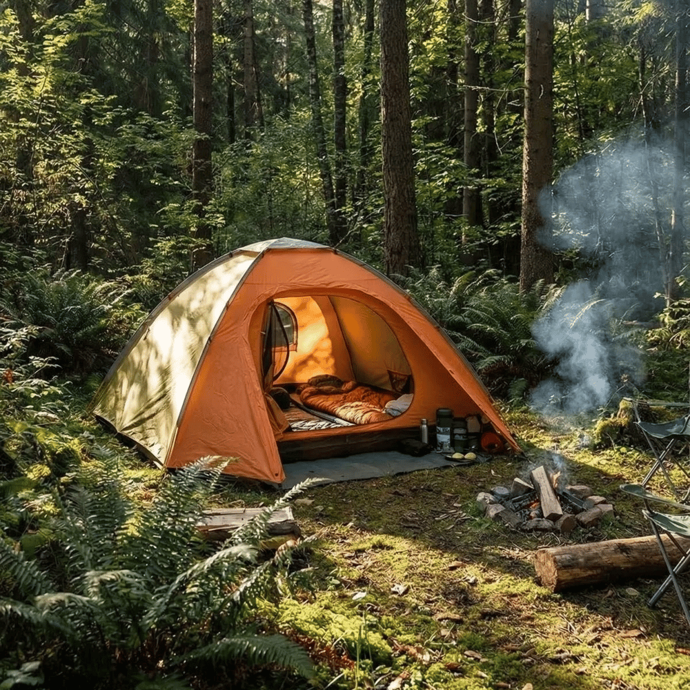 4 Kişilik Yarı Otomatik Kamp Çadırı – Suya Dayanıklı, Hızlı Kurulumlu Outdoor Aile Çadırı, Doğa, Kamp Ve Piknik 200x200x135 Cm Bx40