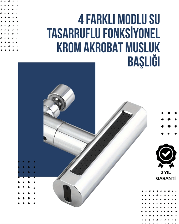 4 Modlu Musluk Başlığı Şelale, Yağmur, Sprey, Köpük Akışı Yüksek Basınç Performansı Modern Tasarım