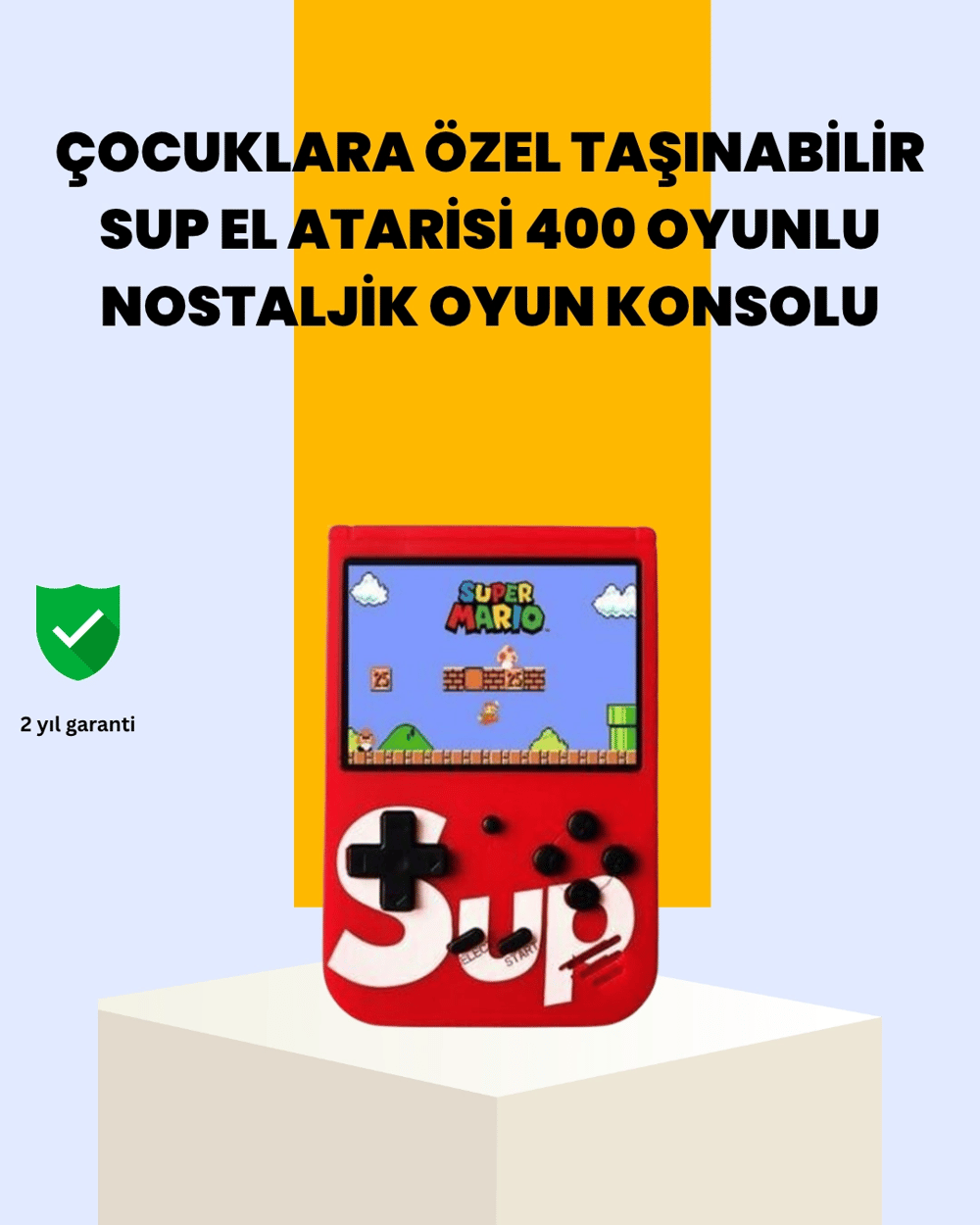 400 Oyunlu Taşınabilir Retro El Konsolu