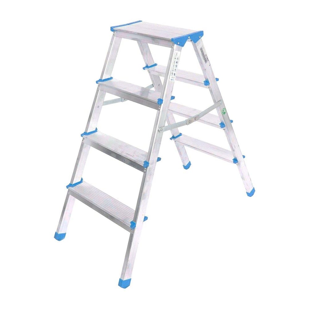 4+4 ÇİFT BASAMAKLI ALÜMİNYUM METAL MERDİVEN YÜKSEKLİK = 92CM BAŞ GENİŞLİK = 8CM (3936)