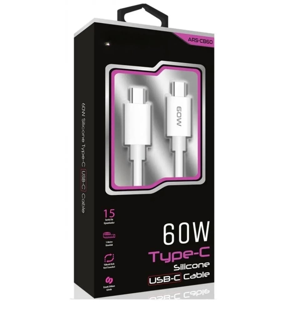 45W USB-C Lightning Işıklı Şeffaf Kablo Hızlı Şarj, Dayanıklı Tasarım, iPhone ve iPad Uyumlu
