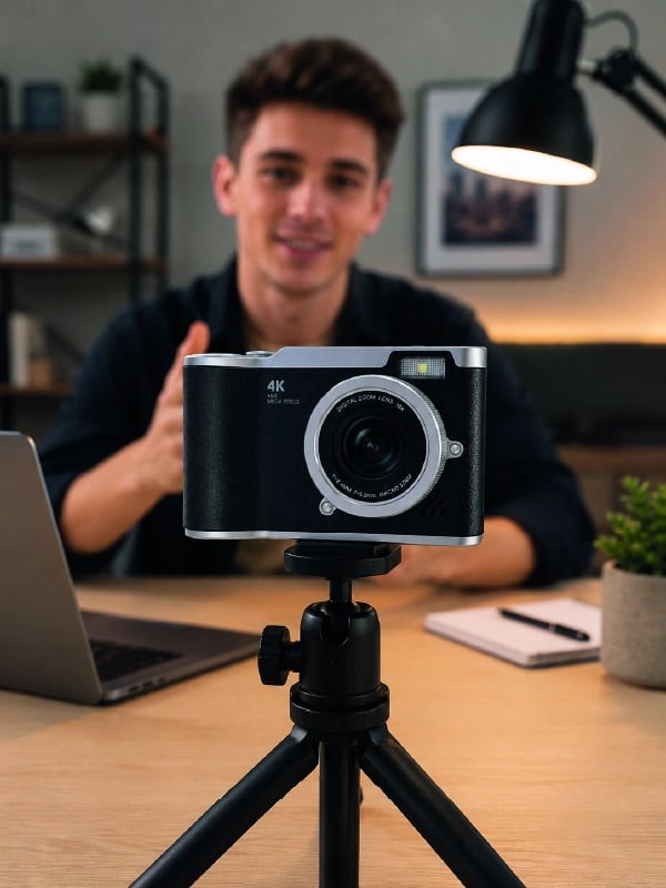 4K Video Kayıtlı 48 MP Dijital Fotoğraf Makinesi Otomatik Odaklama