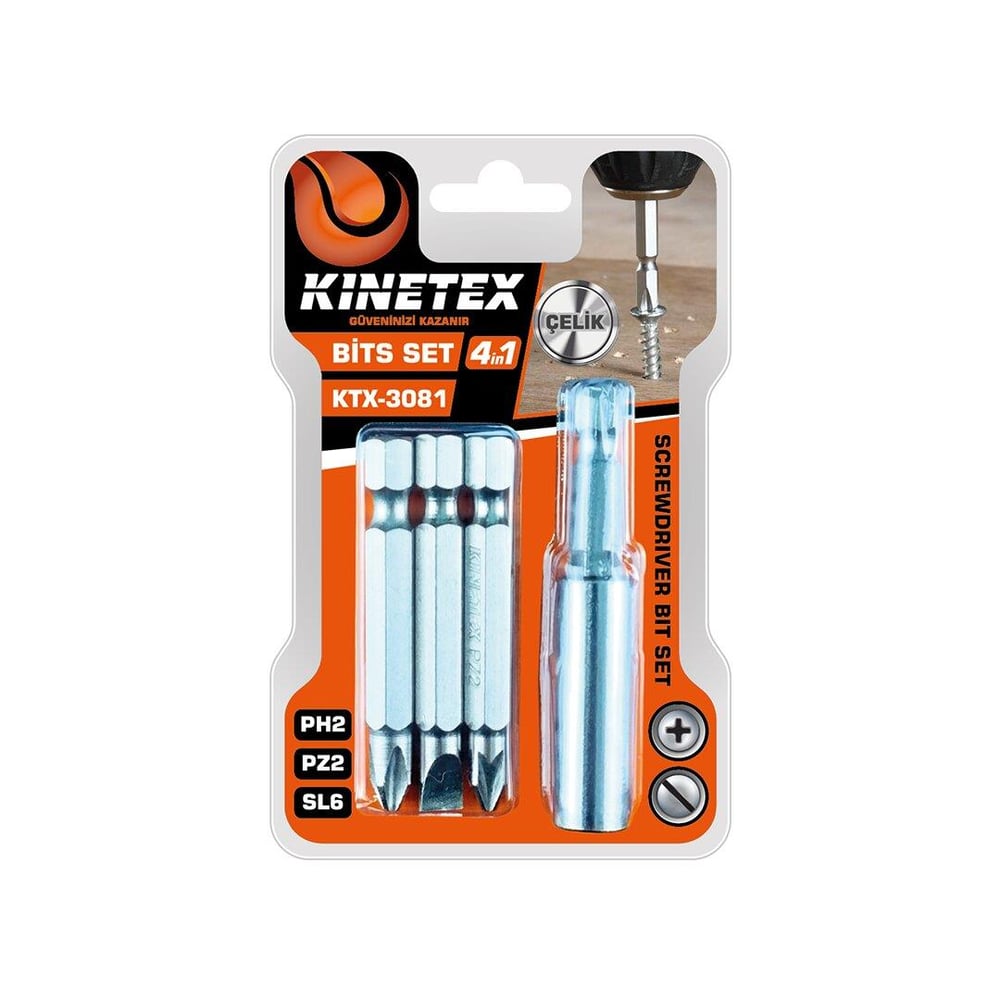4PCS - PH2-PZ2-SL6  BİTS UÇ SET (3936)