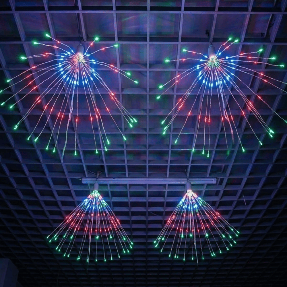 4’lü Açılır Led Işık Seti – 8 Farklı Işık Modlu, Kumandalı, Usb Kablolu Renkli Dekoratif Fiber Led Lamba Bx40