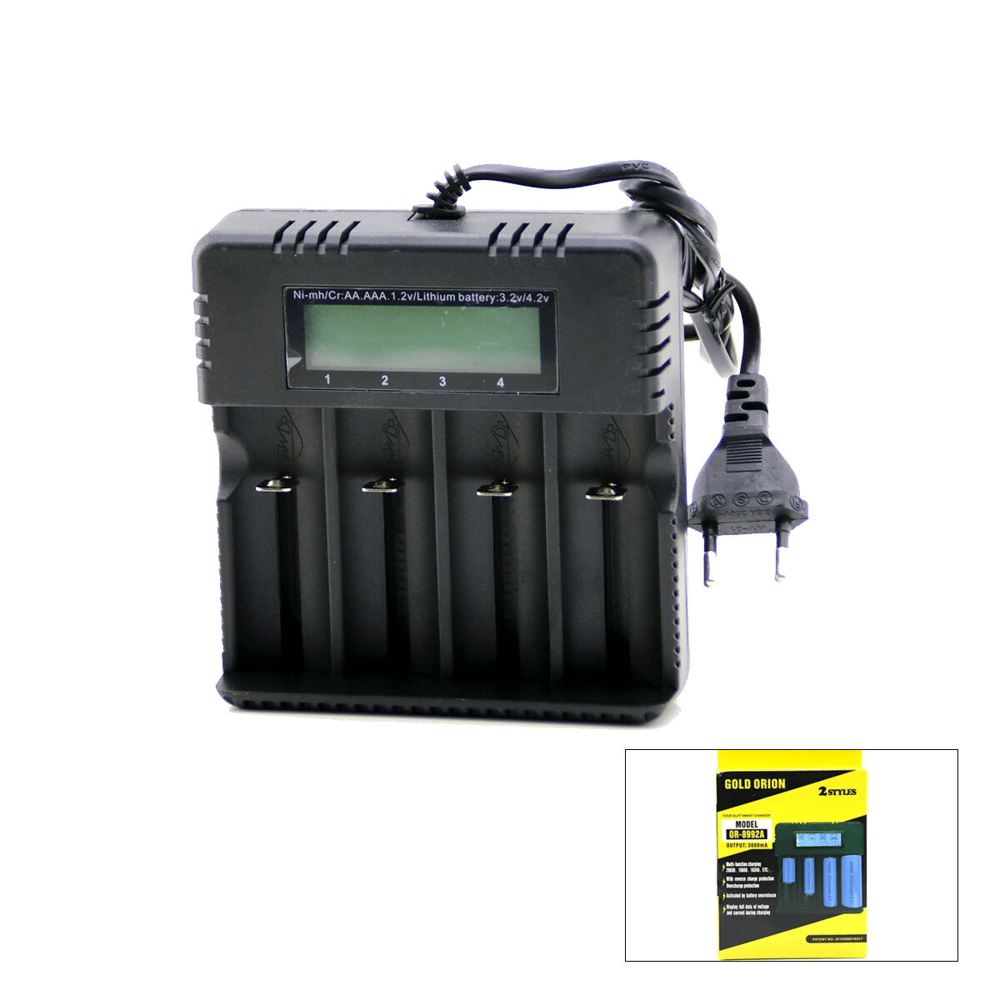 4lü Pil Şarj Aleti 3000ma 4.2v Fişli=ac 100-240v Etc - 26650 - 18650 - 16340 Bx40