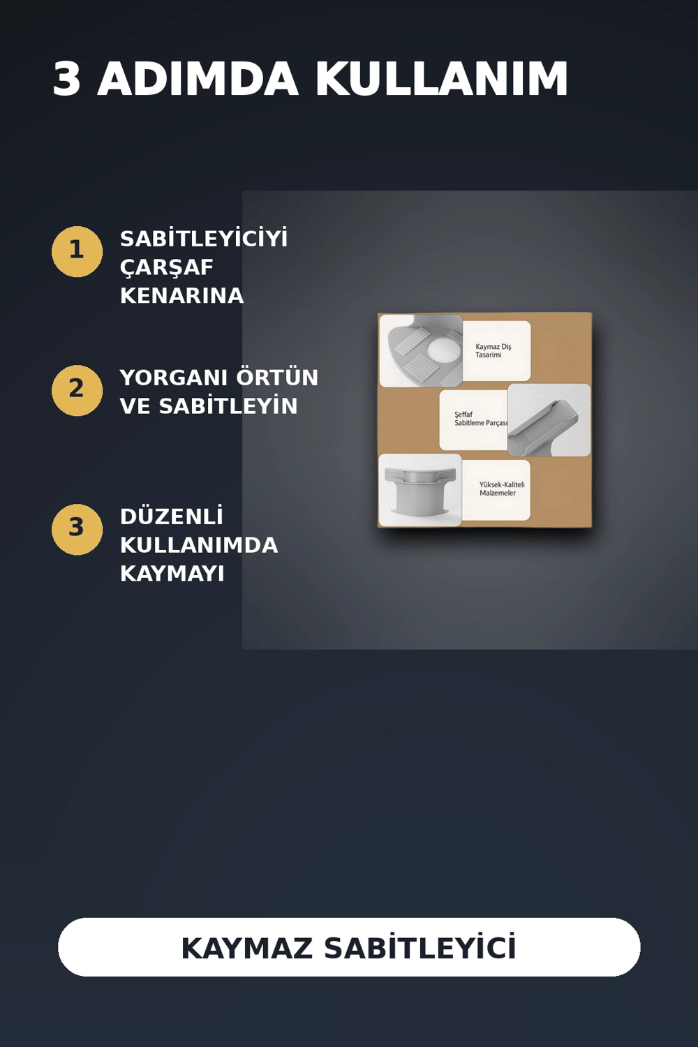 4lü Şeffaf Çarşaf ve Yorgan Sabitleyici – Kaymaz Dişli Pratik Çözüm