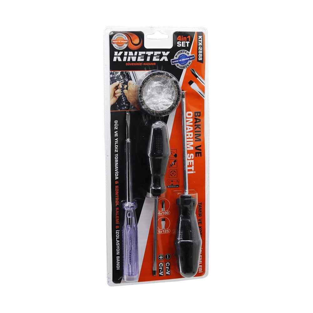 4pcs Tornavida - Çok Amaçlı Set Düz-yıldız Tornavida - Kontrol Kalem - Elektrik Bant Bx40