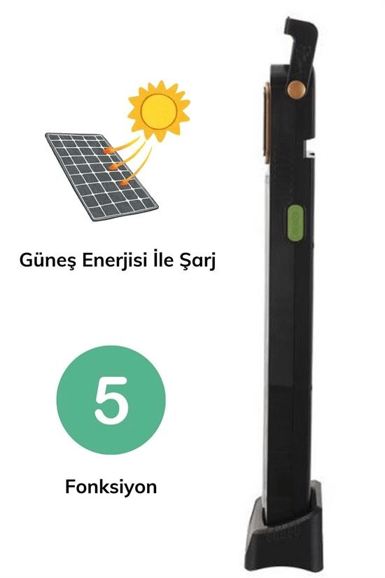 5 Fonksiyonlu Güneş Enerjisi İle Şarj Olabilen 48 Ledli Işıldak,aydınlatma Pr-3838 Bx40