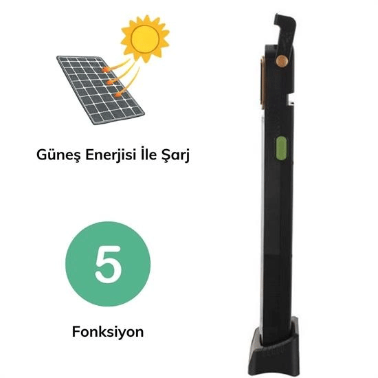 5 Fonksiyonlu Güneş Enerjisi İle Şarj Olabilen 48 Ledli Işıldak,aydınlatma Pr-3838 Bx40