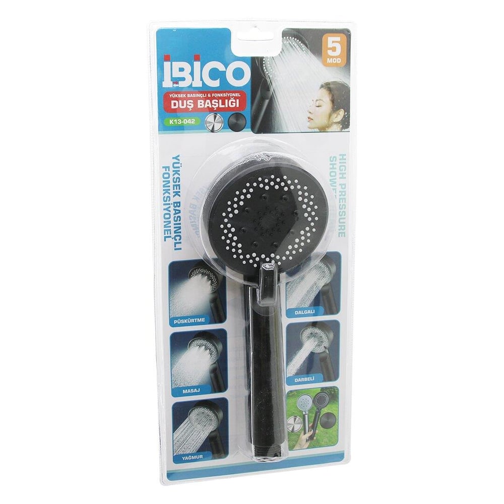5 MOD YUVARLAK=8.7CM DUŞ BAŞLIK KADEMELİ VAKUMLU SİYAH GÖVDE - SİYAH ZEMİN - BEYAZ-SYH İĞNE SAP:14CM (3936)