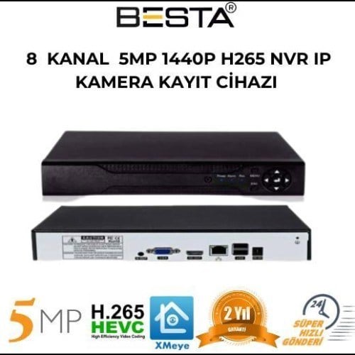 5 MP 1440P 4 DIŞ MEKAN KAMERALI IP POE Güvenlik Seti