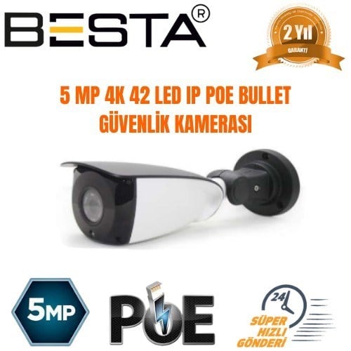5 MP 1440P 8 DIŞ MEKAN KAMERALI IP POE Güvenlik Seti
