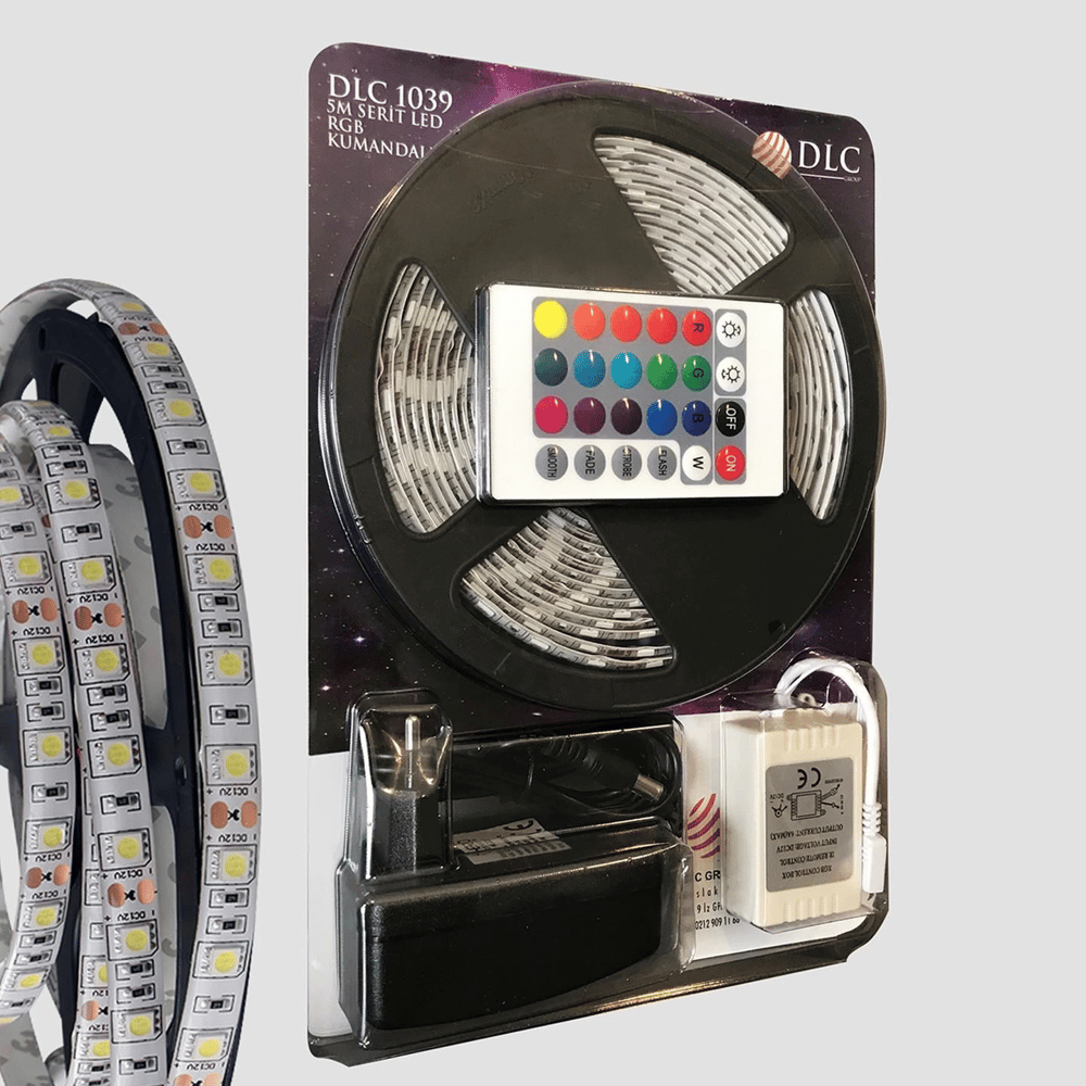 5 Metre Rgb Şerit Led Seti-iç ve Dış Mekan Silikonlu-tak Çalıştır