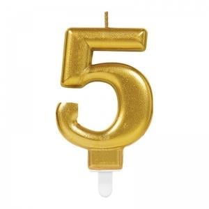5 Rakam Mum Gold Renk (3936)