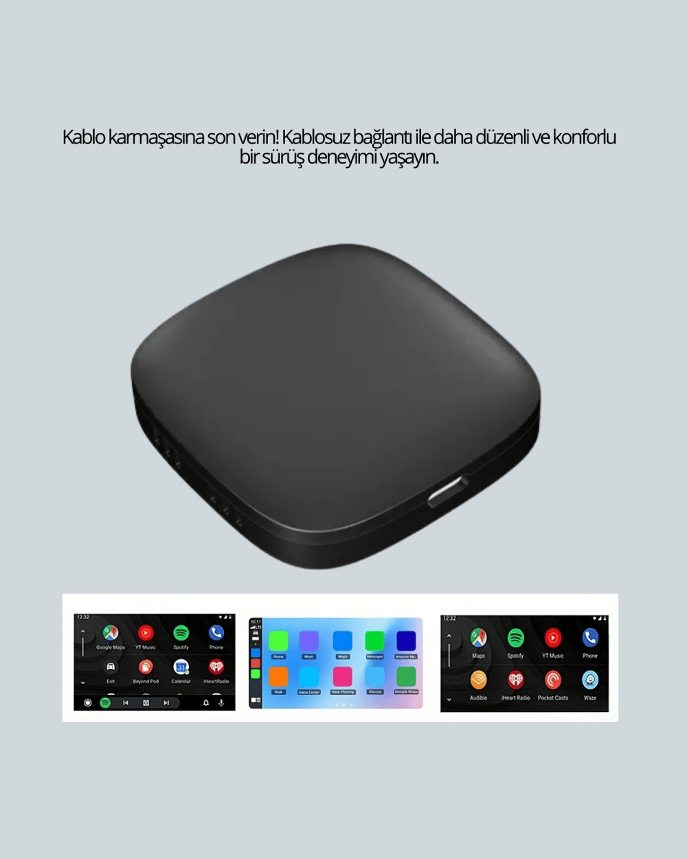 5.8GHz WiFi Destekli Kablosuz Android Auto Dönüştürücü
