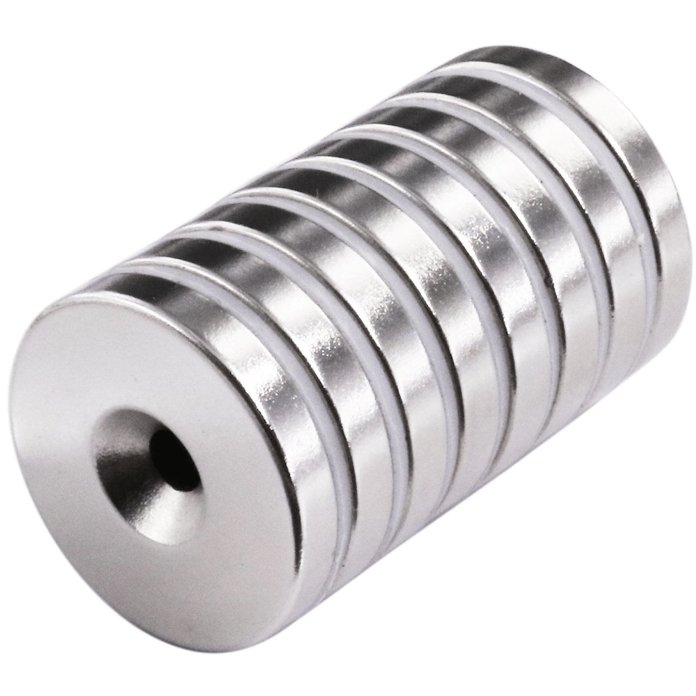 50 Adet 25x10/5x5,5 mm Neodyum Mıknatıs Havşa Delikli Magnet Vida Atılabilir N35 Nikel Paslanmaz