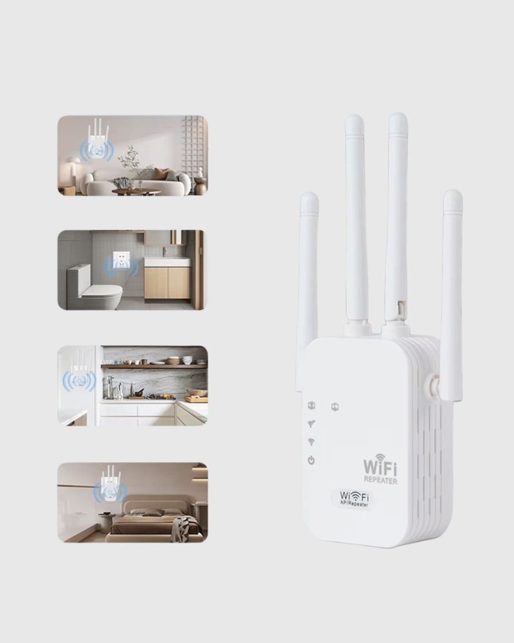 50 Cihaz Destekli 300Mbps Kablosuz Sinyal Güçlendirici RJ45 Kablolu Kullanım