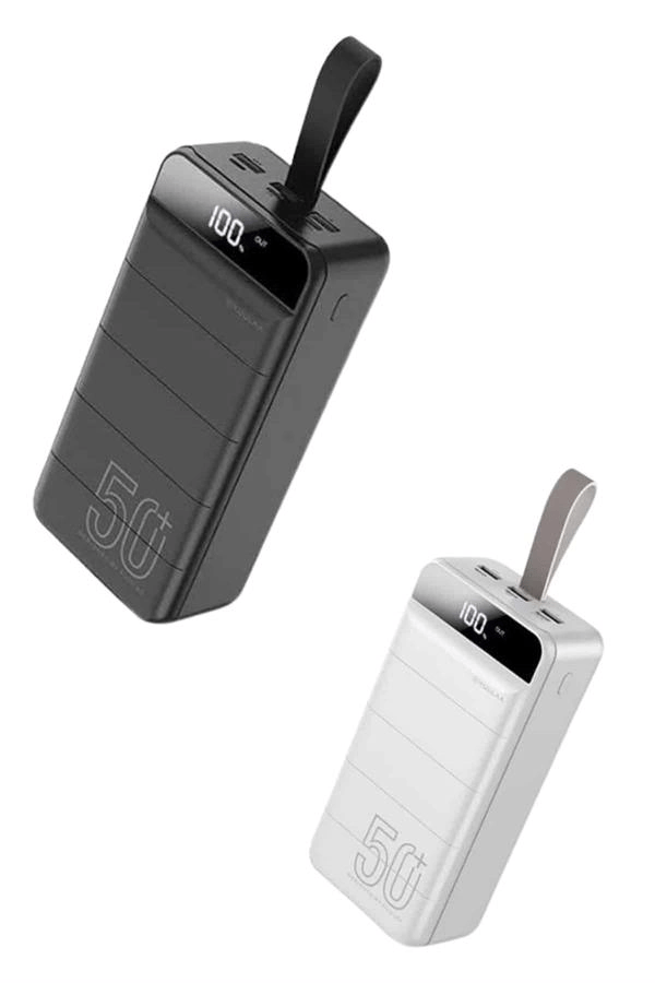 50.000 Mah Powerbank Turbo Hızlı Led Göstergeli Android İOS Uyumlu Taşınabilir Askılı