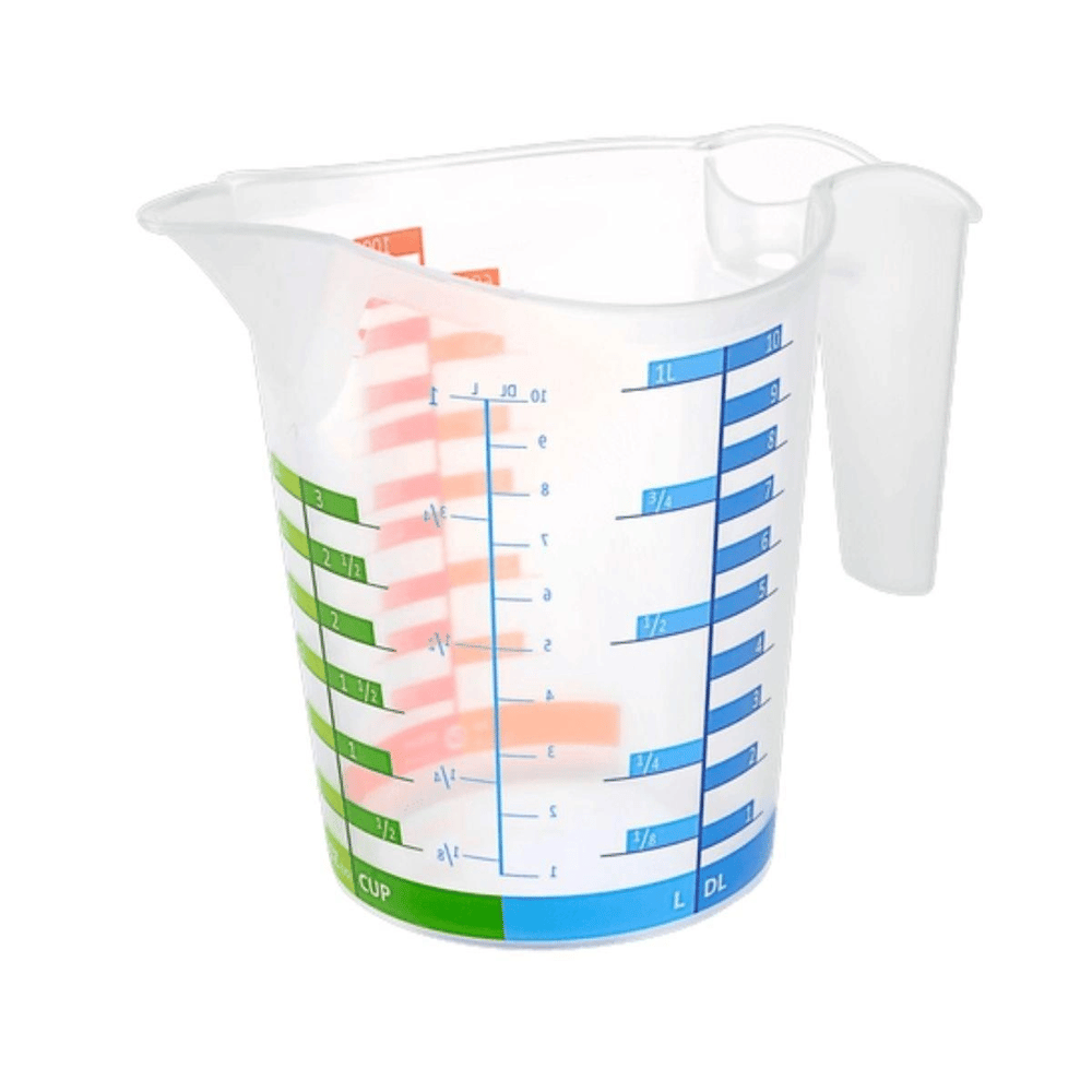 500 Ml Renkli Dereceli Sert Plastik Mutfak Ölçü Kabı Bx40
