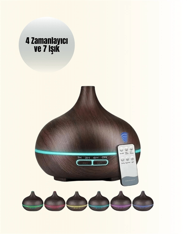 550 ml Kapasiteli Ultrasonik Difüzör – Yağsız Nemlendirici Kullanımıyla Uyumlu Yeni Nesil