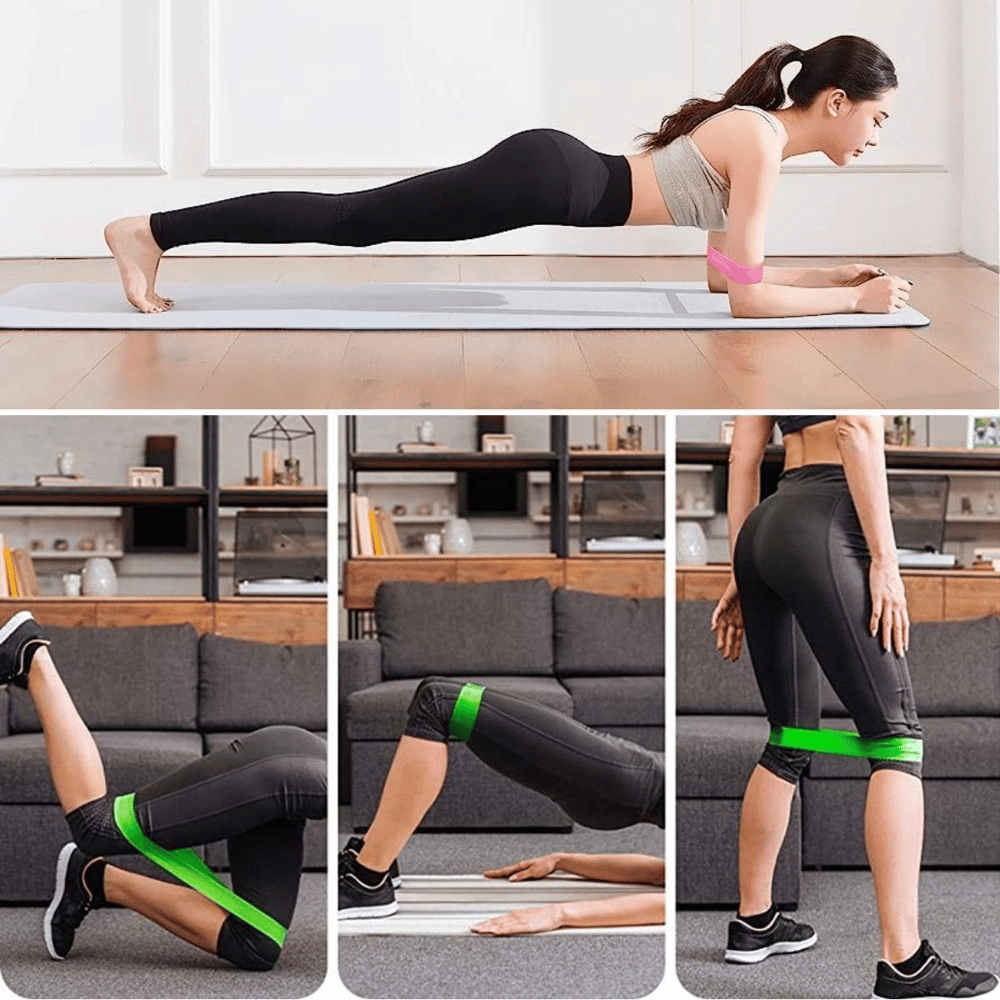 5li Egzersiz Direnç Bant Seti Pilates Crossfit Ekipmanları Bx40