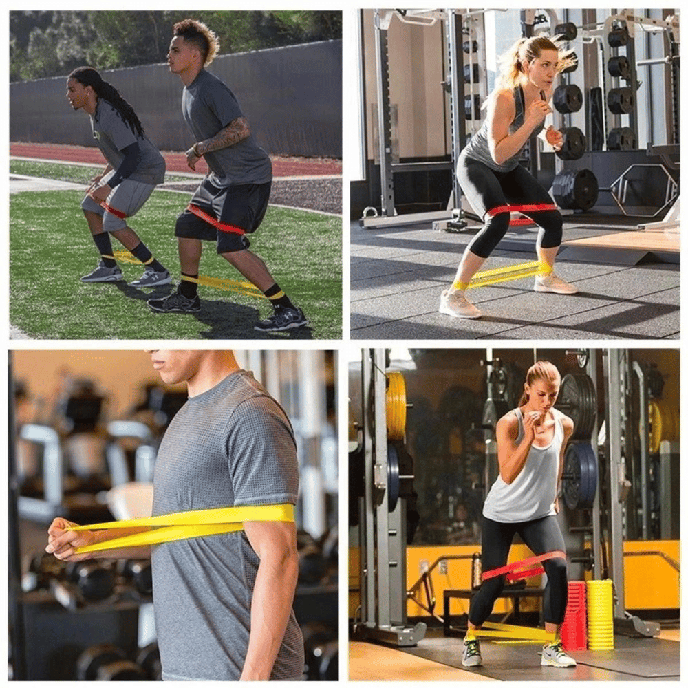 5li Egzersiz Direnç Bant Seti Pilates Crossfit Ekipmanları Bx40